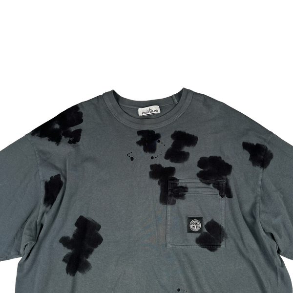 Stone Island 2023 Grey Hand Colouring Cotton Top - XXL
