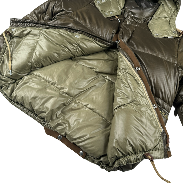 Ralph Lauren Brown Down Filled Hooded Puffer Jacket - Small