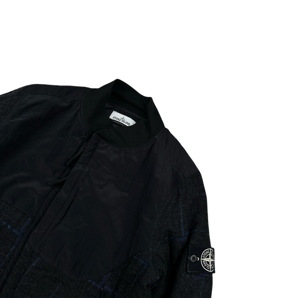 Stone Island 2016 House Check Dormeuil Cloth Nylon Metal Primaloft Bomber Jacket - Large