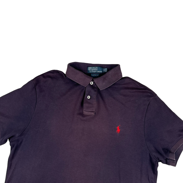 Ralph Lauren Purple Cotton Polo Shirt - Medium