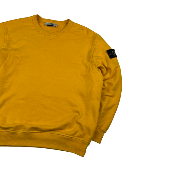 Stone Island 2022 Yellow Pullover Cotton Jumper - Small
