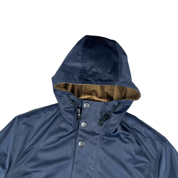 Stone Island 2009 Navy/Brown Reversable Hooded Zipped Jacket - XXL