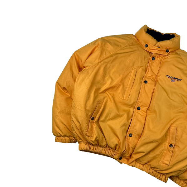 Ralph Lauren Polo Sport Yellow Padded Down Puffer Jacket - Large