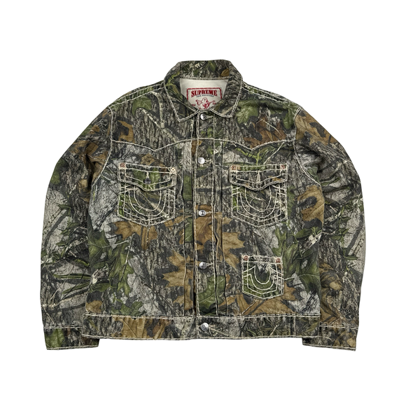 Supreme X True Religion Real Tree Camo Contrast Stitch Denim Jacket - Medium