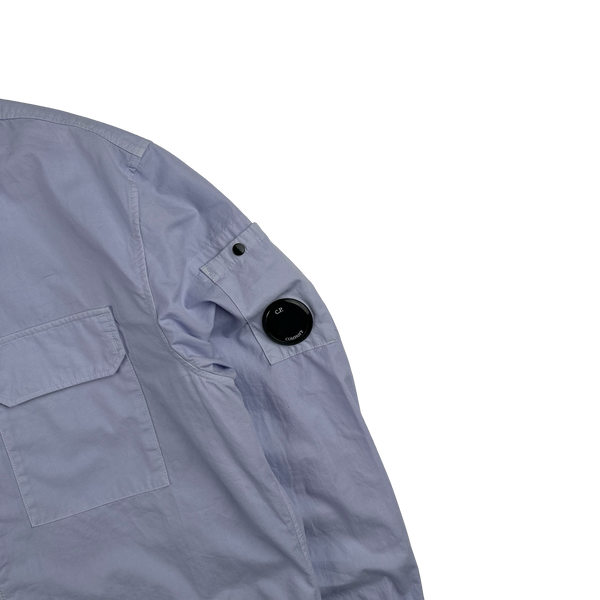 CP Company Lilac Cotton Lens Viewer Overshirt - Large