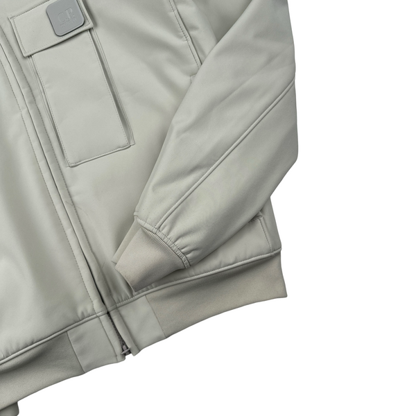 CP Company Cream Fleece Lined Heavyweight Dynatec Metropolis Jacket - Small