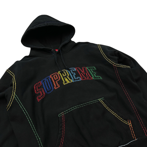 Supreme Rainbow Thick Stitch Hoodie - Medium