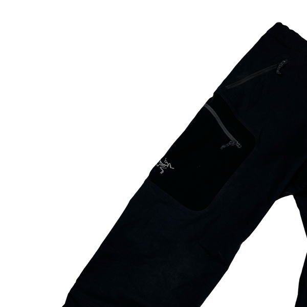 Arcteryx Black Waterproof Shell Cargo Hiking Trousers - Medium