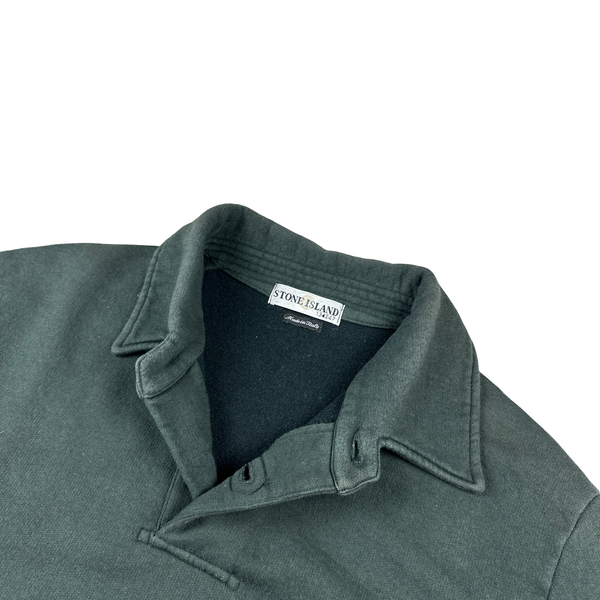 Stone Island Vintage 2000 Forest Green Collared Crewneck Jumper - XL