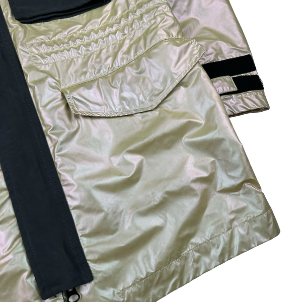 Stone Island 2018 Yellow Iridescent Coating Tela Reflex Mat 3 in 1 Iridescent Reflex Parka Jacket - Small