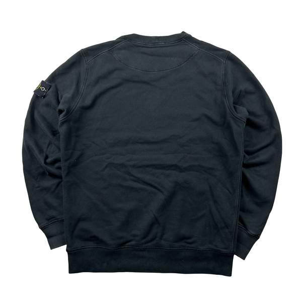 Stone Island 2021 Black Cotton Crewneck Sweatshirt - Medium