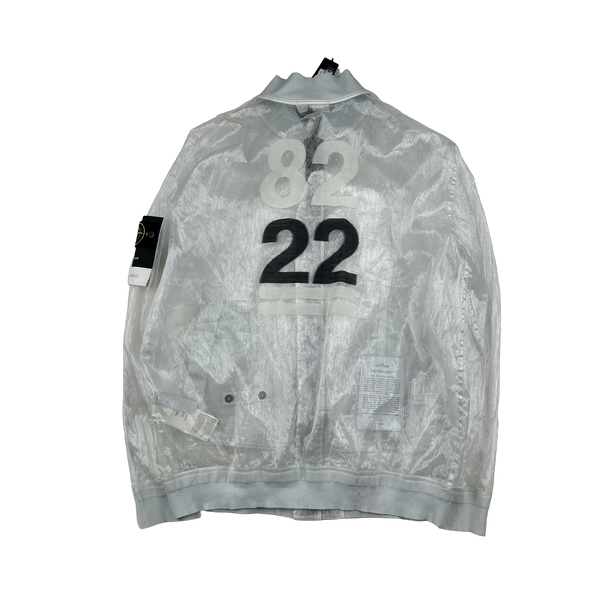 Stone Island 40th Anniversary White Piattina 82/22 Jacket - XXL