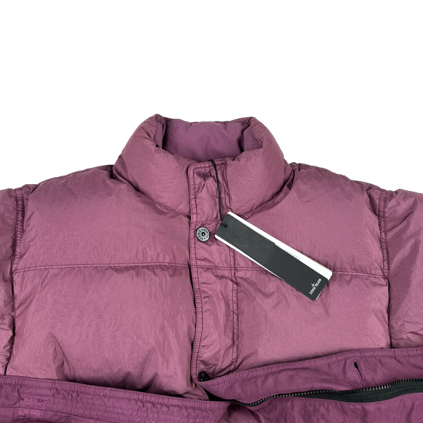 Stone Island 2024 Magenta Crinkle R-NY Down Puffer Jacket - Medium