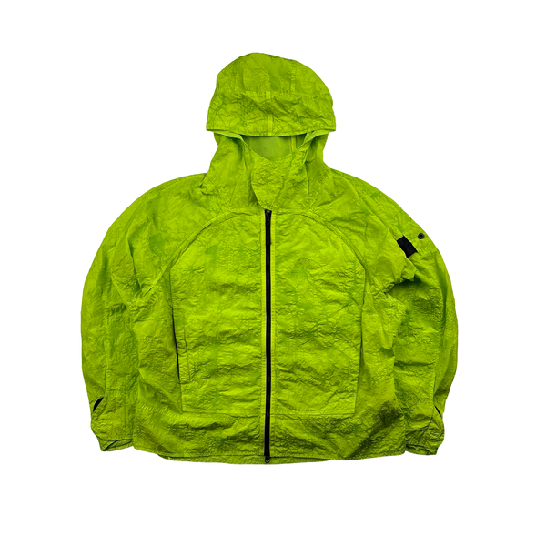 Stone Island Shadow Project 2022 Green Waffle Print Econyl Nylon Metal Jacket - Medium