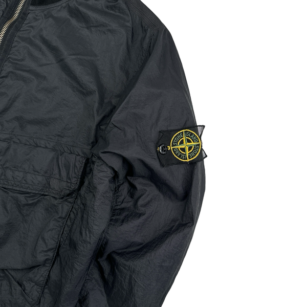 Stone Island Black 2009 Hyperlight Nylon Mesh Badge Jacket - Medium
