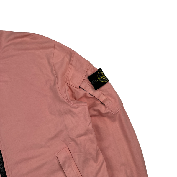 Stone Island 2016 Pink Cotton Zipped Bomber Style Jumper - 3XL