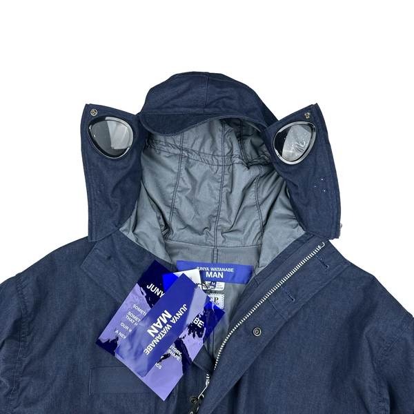 CP Company X Junya Watanabe Navy Explorer Nylon Denim Colour Jacket - Medium