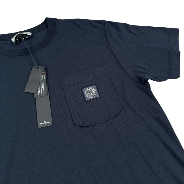 Stone Island 2023 Navy Patch T Shirt - Large