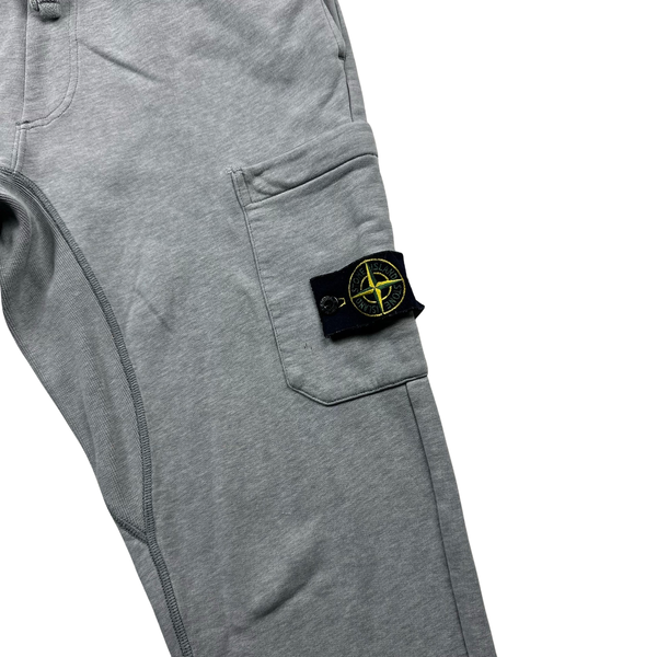 Stone Island Light Grey Cotton Joggers - Medium