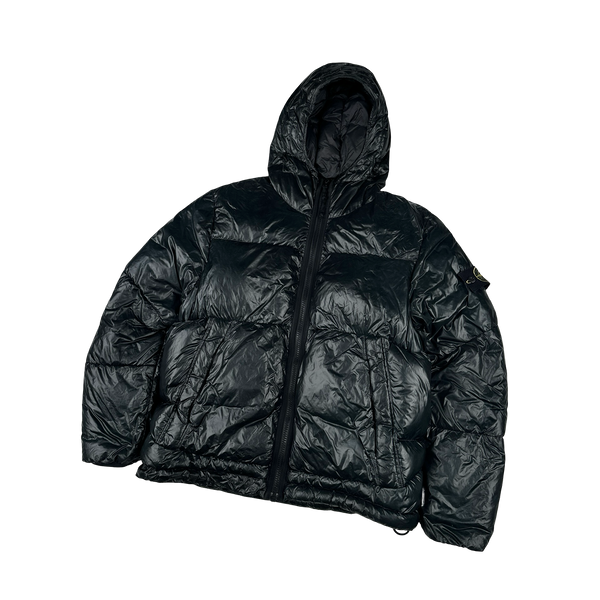 Stone Island 2017 Black Pertex Quantum Y Down Puffer Jacket - Large