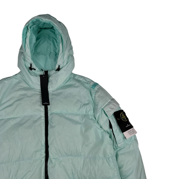 Stone Island 2022 Teal Crinkle R-NY Down Puffer Jacket - XL