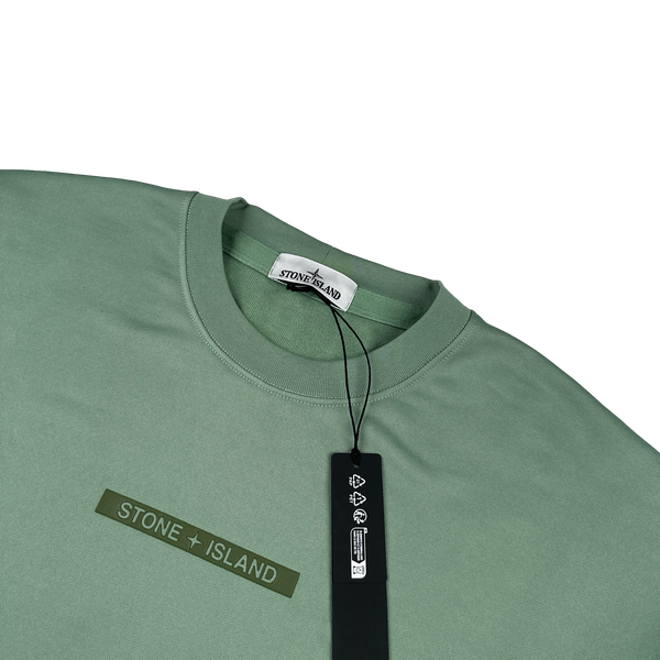 Stone Island 2022 Green Spellout Crewneck Jumper - 3XL