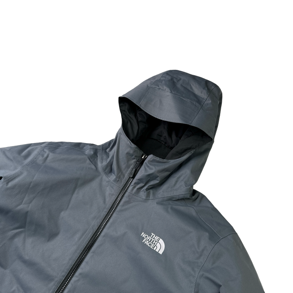 North Face Grey Dryvent Waterproof Long Padded Jacket - Large