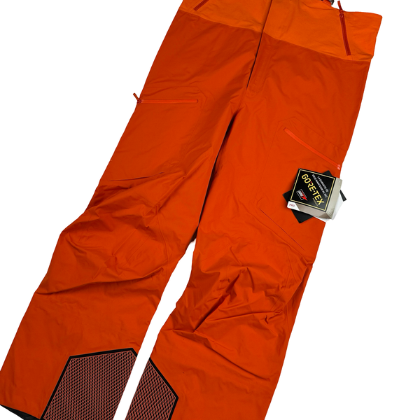Arcteryx Orange Two Tone Goretex Rush Ski Overalls - XL