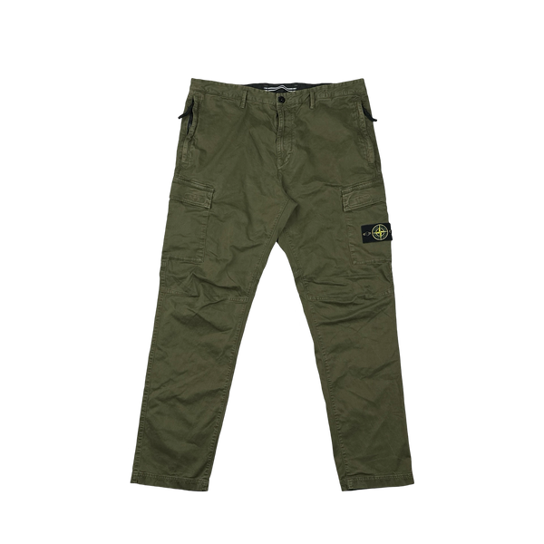 Stone Island 2021 Khaki RE-T Cargo Trousers - 38"