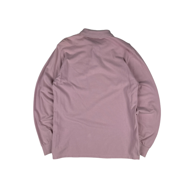 Stone Island Pink Cotton Long Sleeve Polo Shirt - Medium