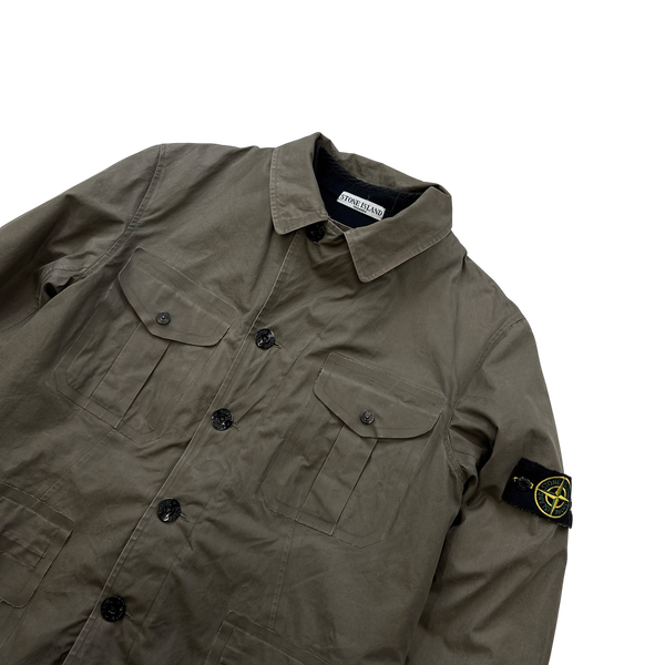 Stone Island 2005 Beige Cotton Ventile Dual Layer Field Jacket - Large