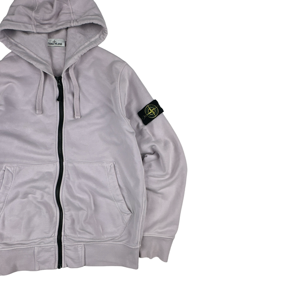 Stone Island Light Pink 2022 Zipped Hoodie - Medium