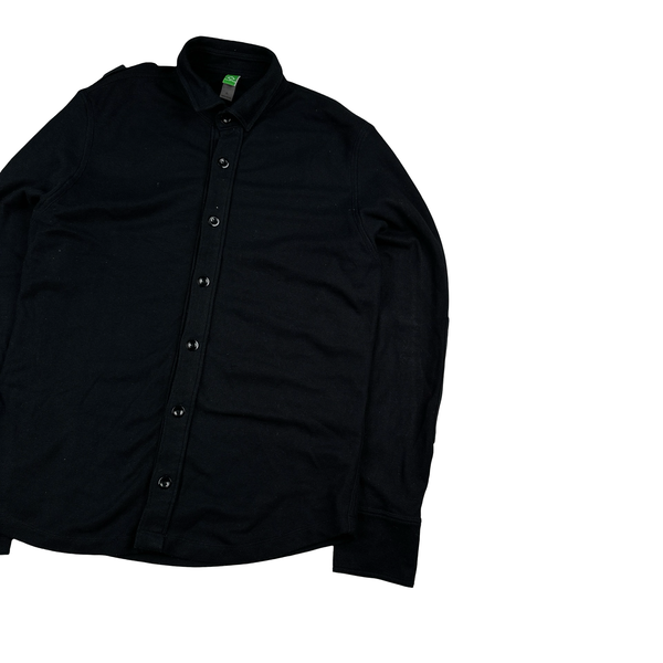 Ma Strum Black Cotton Buttoned Badge Shirt  - XL