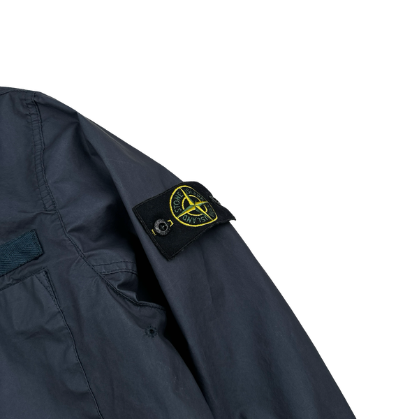 Stone Island 2022 Navy Aggressive Gommato Spellout Jacket - Medium