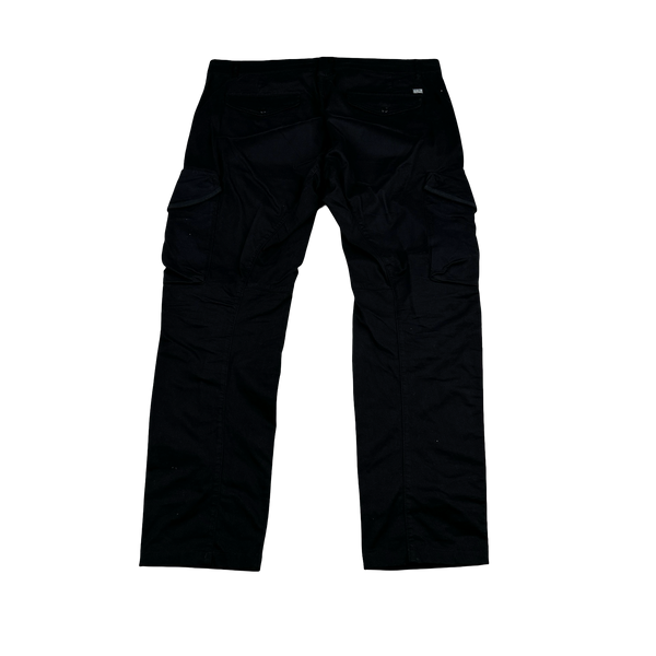CP Company Black Ergonomic Fit Cargo Trousers - XXL