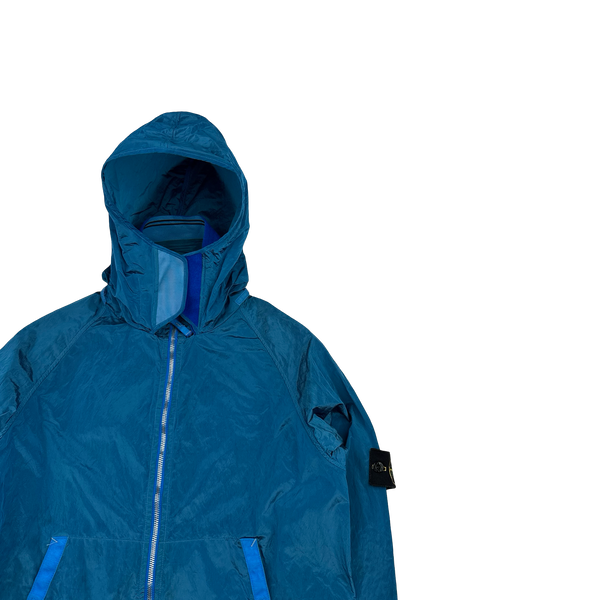 Stone Island Vintage 2005 Blue Nylon Metal Shimmer Jacket - Medium