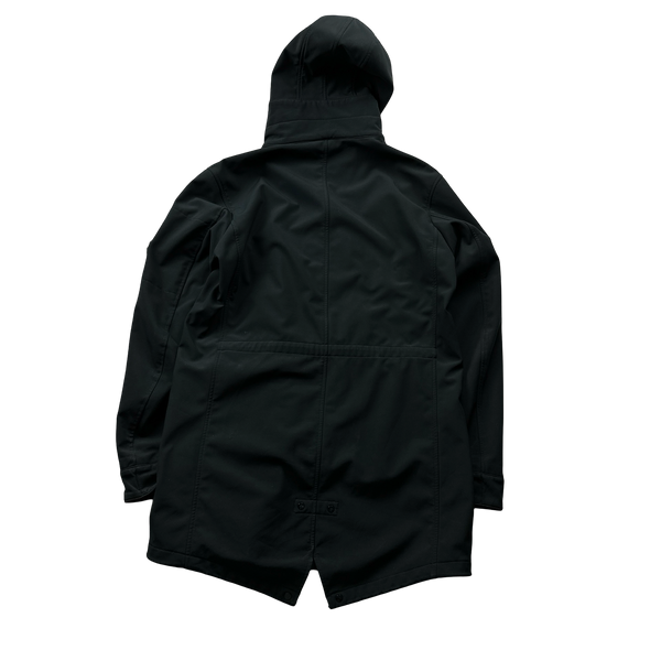 CP Company Black Fleece Lined Fishtail Soft Shell Parka Medium Mat s Island
