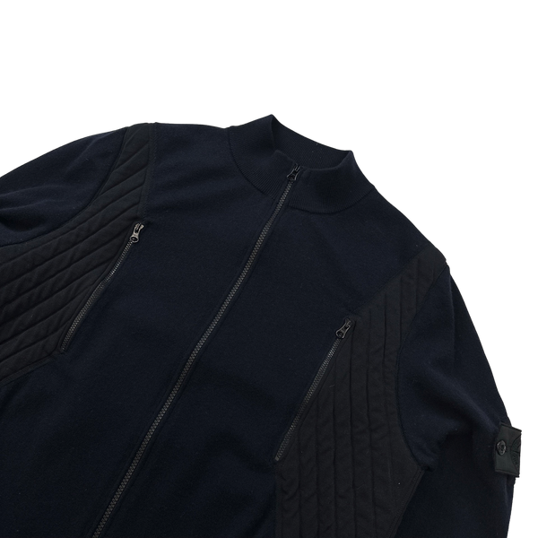 Stone Island Dark Navy Shadow Project Knit Zipped Jumper - XXL