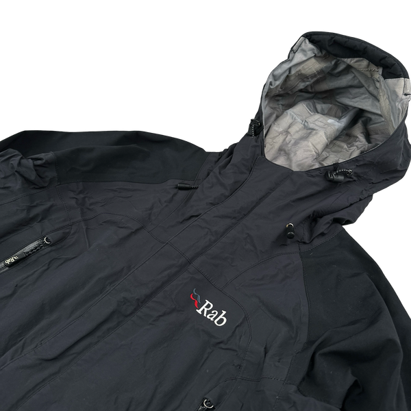 RAB Black Event Zipped Waterproof Rain Jacket - Small