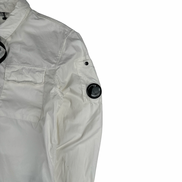CP Company White Zipped Lens View Shirt - Medium