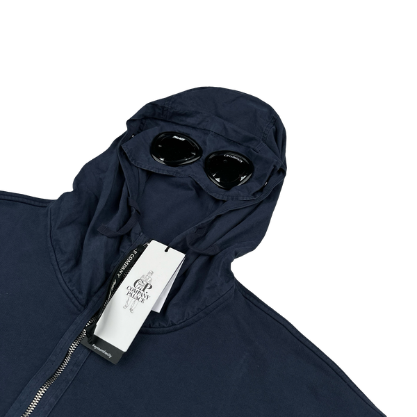CP Company x Palace Navy Spellout Goggle Hoodie - XL