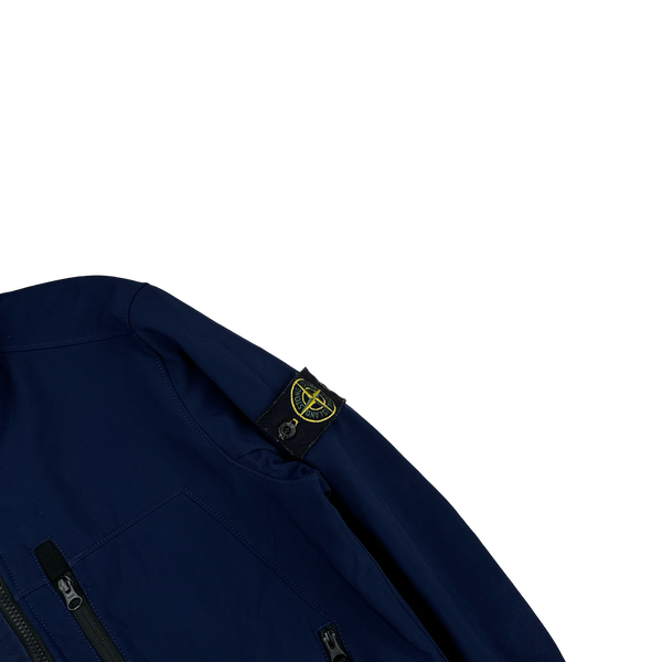 Stone Island 2018 Navy Blue Soft Shell R Jacket - Medium