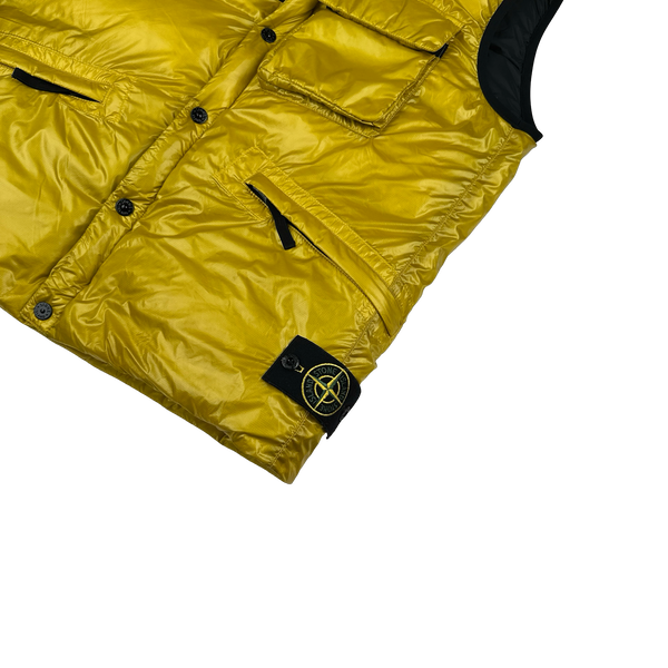 Stone Island 2018 Yellow Pertex Quantum Down Filled Gilet Jacket - Large