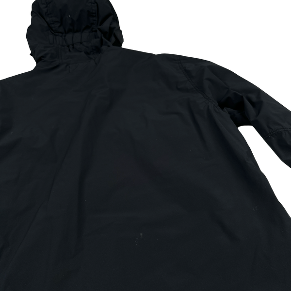 Stone Island 2021 Black Skin Touch Nylon Hooded Jacket - Medium
