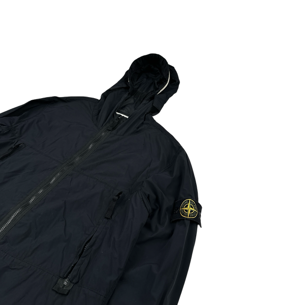 Stone Island 2021 Navy Skin Touch Nylon Hooded Jacket - Medium