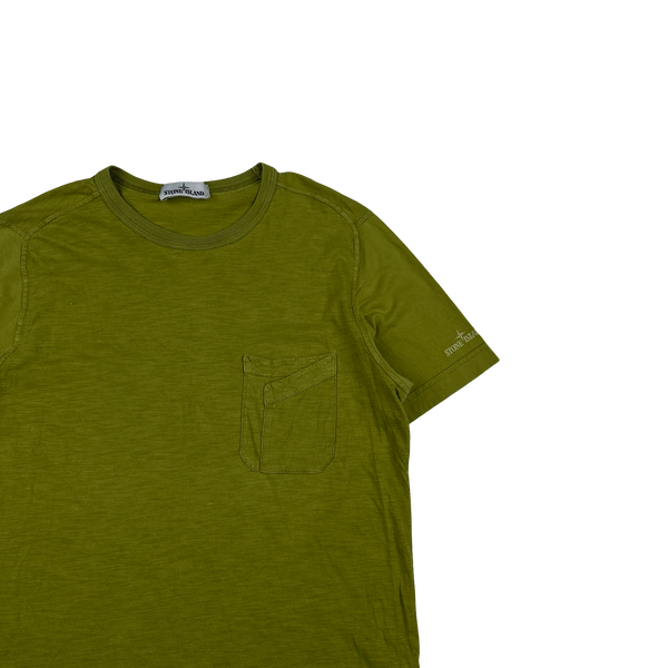 Stone Island 2015 Green Cotton Short Sleeve T Shirt - Large