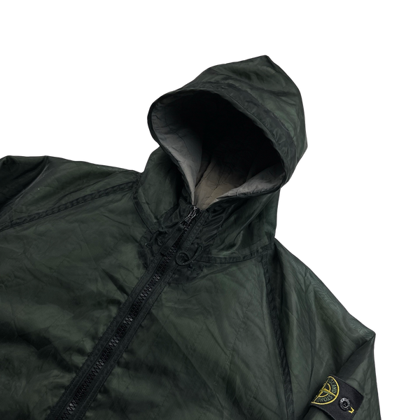 Stone Island Green 2002 Vintage Cotton Lined Monofilament Mesh Jacket - Large