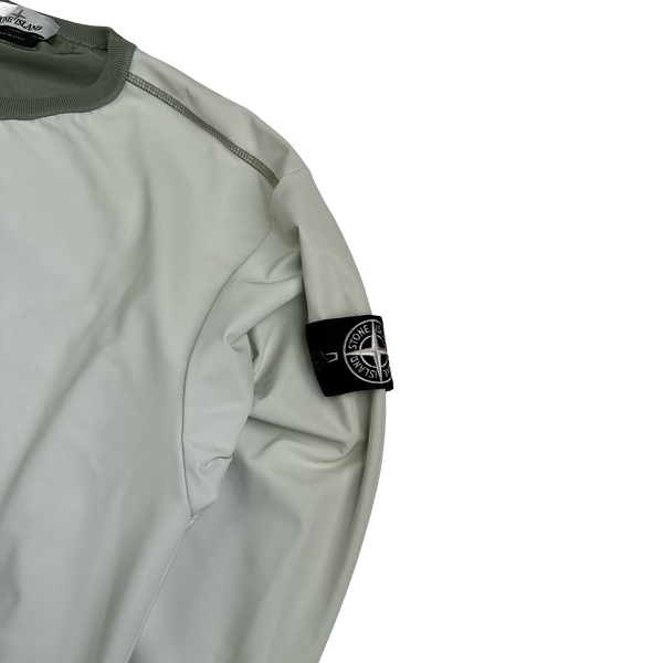 Stone Island 2019 Khaki Plated Reflective Crewneck Pullover - XL