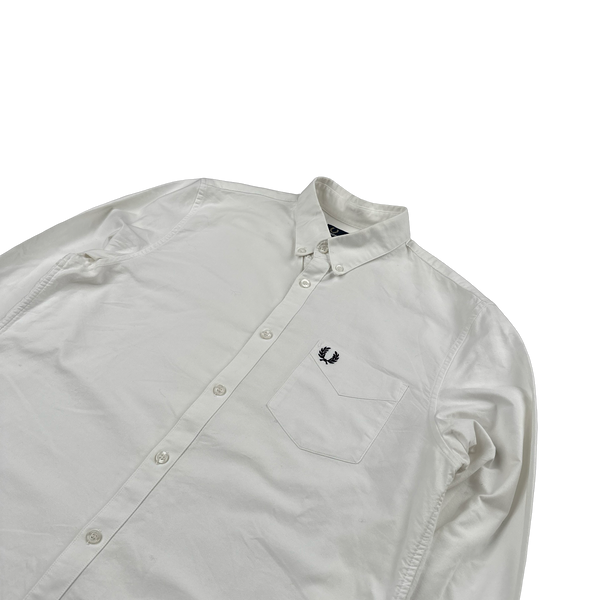 Fred Perry White Buttoned Shirt - Large