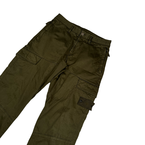 Stone Island 2021 Khaki Ghost Regular Fit Cargo Trousers - 30"